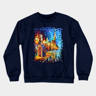 Sherlock with the big ben Starry the night Crewneck Sweatshirt